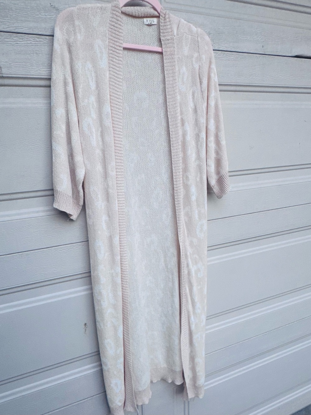 POL Blush Pink Knit Open Cardigan Duster